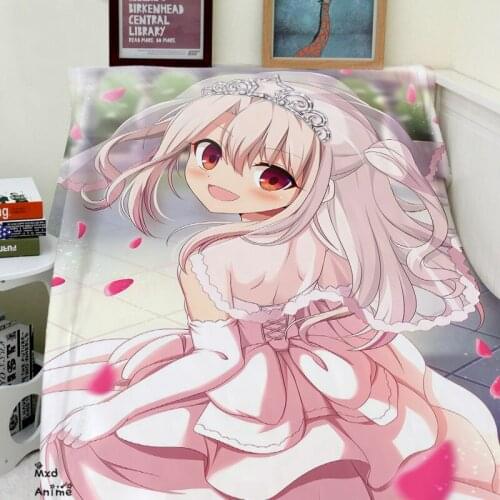 Japan Anime Fate kaleid liner Soft Flannel Fleece Throw Blanket Decorative Plane Travel warm Throw Blankets for sofa otaku shop
