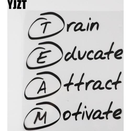 YJZT 14.2CM×17.3CM Fun Office Motivation Team Decal Vinyl Car Sticker Black/Silver 8A-1170