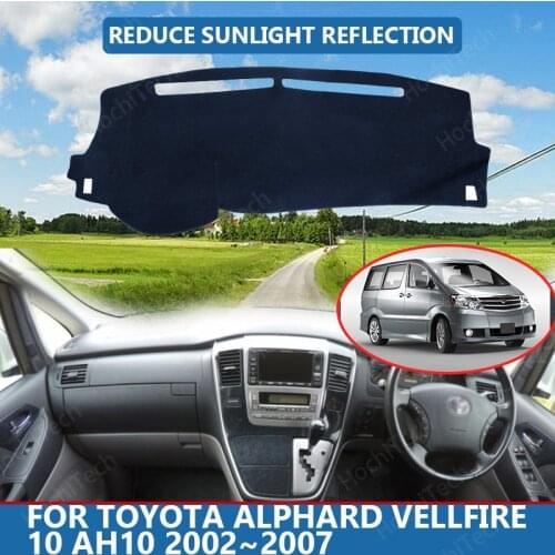 Right Hand Drive High Polyester Fiber Anti-UV Car Dashboard Cover Mat for Toyota Alphard Vellfire 10 AH10 2002~2007 Cover