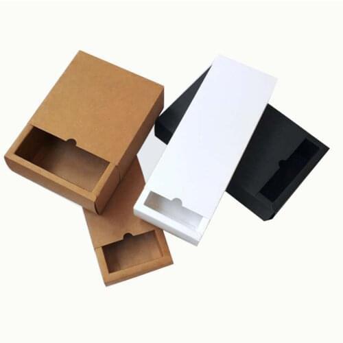 Factory custom logo cheap ivory paper packaging gift cake food packaging craft kraft paper drawer box