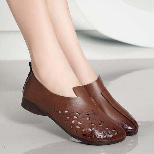 Womens Sneakers Summer 2021 Shoes Woman-shoes New Fashion Leather Casual Roses Low Slip-On Round Toe Sandals Shallow