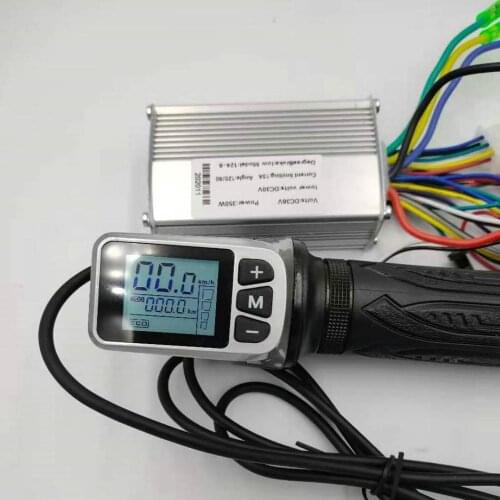 24v36v48v LCD Display 124DX WITH Throttle&BLDC Motor Controller 250w350w for Electric Scooter SKATEBOARD Folding Bike TRICYCLE