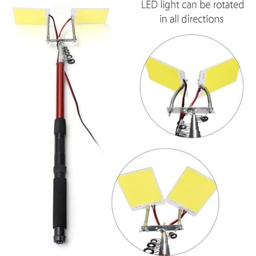 1/2/4pcs LED Boards COB 12V Telescopic Pole Outdoor Lantern Camping Light for Road Trip Picnic