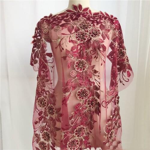 1piece Three Dimensional Manual Applique Nail Bead Pressing Diamond Color Lace Embroidery Can Be Used for Wedding Dress. RS1292