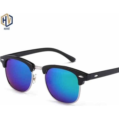 2019 New Fashion Semi Rimless Polarized Sunglasses Men Women Brand Designer Half Frame Sun Glasses Classic Oculos De Sol UV400