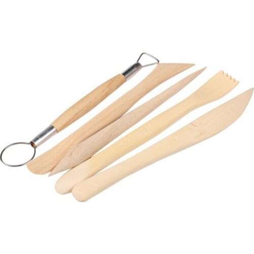 5Pcs Pottery Clay Sculpture Sculpting Carving Modelling Ceramic Hobby Tools