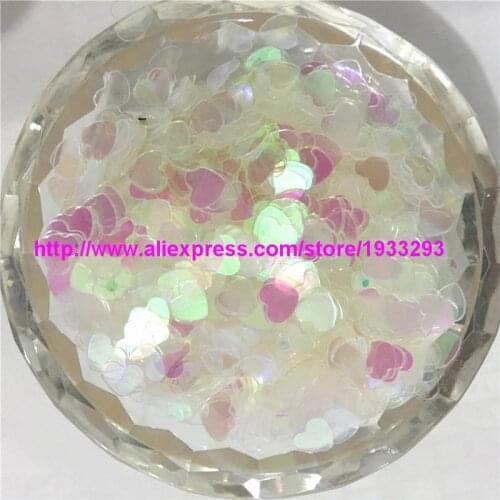 50g(3000pcs) 6mm Lovely Heart Shape PVC loose Sequins Paillettes for Nail Art manicure/sewing/wedding decoration confetti