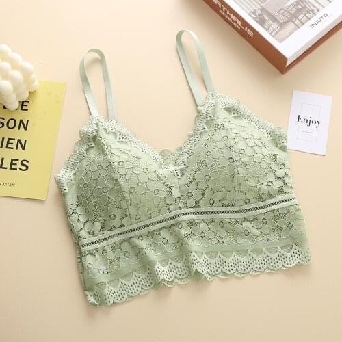 Lace bra Sexy bralette womens underwear push up bra sexy lingerie strapless bra Wire Free Brassiere Girl Bralette Beauty back