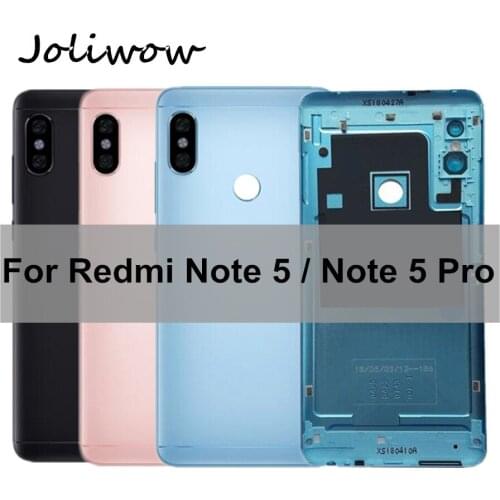 For Xiaomi Redmi Note 5 Pro Battery Cover Case Housing+Side Buttons+Sim Card Slot for Redmi Note 5 Pro Note5 Battery Back Cover