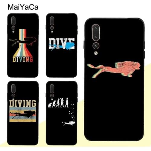 MaiYaCa Scuba Diver Diving Underwater Snorkeling Case For Huawei P30 P20 Pro P10 P40 Lite Mate 20 30 10 Lite P Smart Z 2019