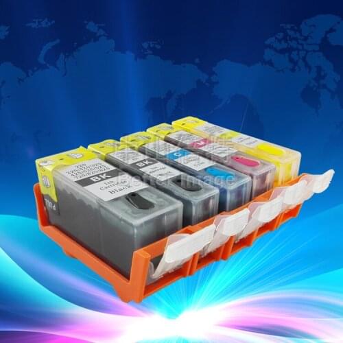 INK WAY 5 SETS PGI-670 CLI-671 edible ink cartridge with one time chips for MG7760 MG7766 MG7765 etc