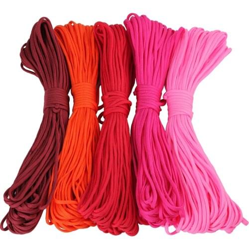 330ft Colorfull Paracord 5mm Parachute Cords 550 Lanyard Tent Rope 7 Strands 100m/110 yards Paracord For Hiking Camping Ropes