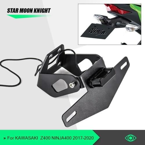 Motorcycle License Plate Holder Bracket Frame Tail Tidy Fender Eliminator For Kawasaki Ninja 400 Z400 2017 2018 2019 2020