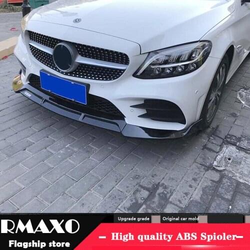 For Mercedes-Benz W206 front Bumper Diffuser Bumpers Protector For Benz C-Class C200 C180 Body kit bumper Before Rear lipspoiler