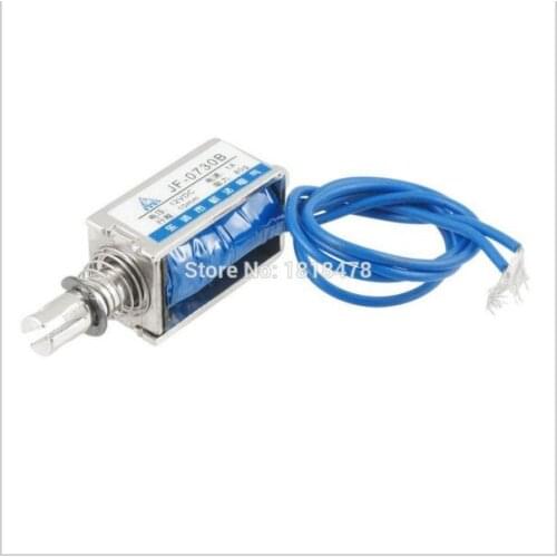 JF-0730B 10mm Stroke DC 12V 1A Open Frame Linear Solenoid Electromagnet