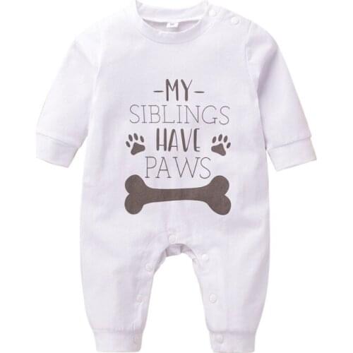 Autumn Baby Girl Letter Print Rompers Long Sleeved Trousers Jumpsuit Infant Bodysuit 0-24 Months New Arrival Ins