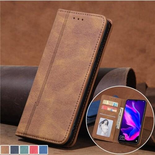 Skin Feel Flip Leather Phone Case For Huawei P30 Lite P30Pro Magnetic Wallet Cards Cover for Huawei P40 Pro P40Lite Coque Etui