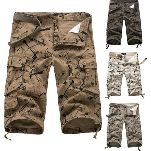 2021 Mens Summer Fashion And Leisure Pants With Multi-pocket Overalls Casual Comfy Loose Daily Shorts Short Homme Dropshipping