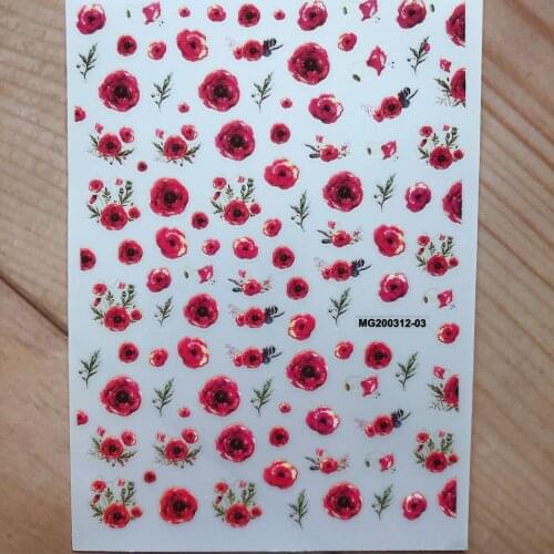 Fashion Hot Selling Light Traceless Nail Stickers Flowers Lovely Cute Nail Decals Nail Art Nail Polish Manicure Beauty Care