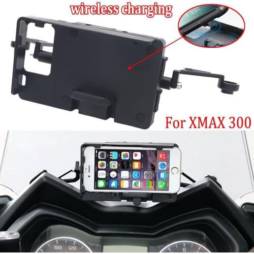 2020 New Wireless Charger GPS Smart Phone Navigation Mount Mounting Bracket Adapter Holder for Yamaha XMAX300 XMAX 300 X-MAX 300