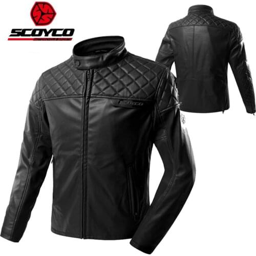 2017 Winter New SCOYCO motorcycle jacket windproof anti dropping casual motorbike suit jackets made of super fiber leather PU