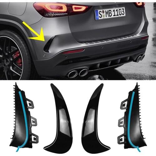 Rear Bumper Trim Lip Splitter Canard Spoiler Fender Fins For Mercedes Benz H247 GLA200 GLA220 GLA250 GLA35 GLA45S AMG 2020 2021
