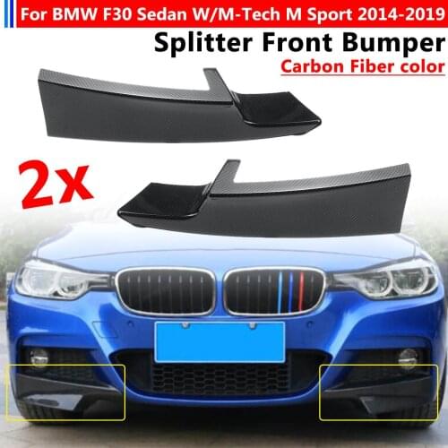 For BMW F30 F35 Sedan 4 Door M-Tech M Sport 2012 2013 2014 Front Fog Lamp Fin Splitters Trim Canards Cover Accessories