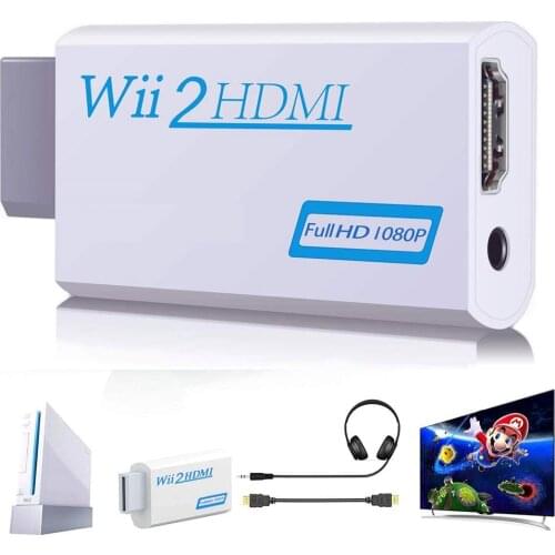 Wii to HDMI converter for Wii, Wii U, HDTV Console HD Video Audio Output , Supports All Wii Display Modes 480P,480I,NTSC