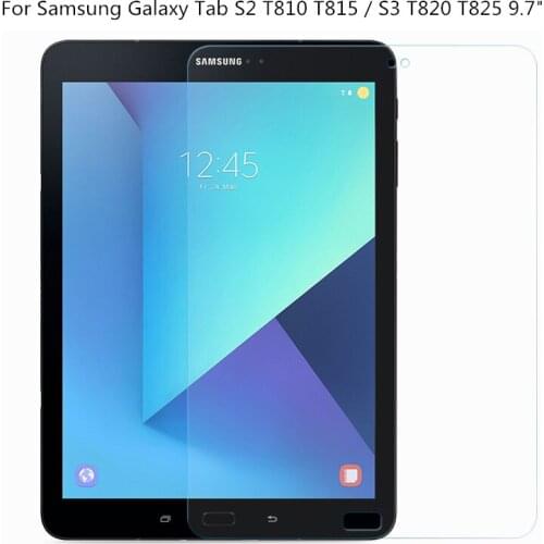 Premium 0.3mm 9H Transparent Screen Protector Film For Samsung Galaxy Tab S2 S3 9.7 T810 T813 T815 T819 T820 T825 Tempered Glass