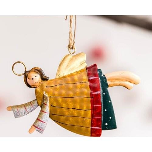 Christmas Charm Decor New Year Hanging Metal Alloy Xmas Tree Pendant Drop Ornaments Hanging Christmas Decoration For Home