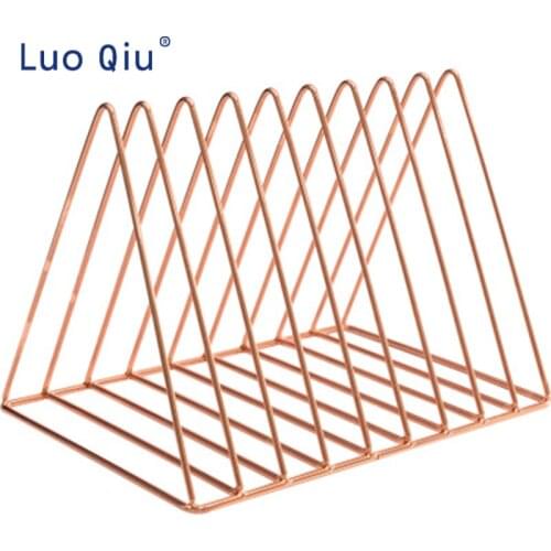 Scandinavian Iron Art small bookshelf Creative ins style Book stand Desktop Decoration Reclamation Shelf