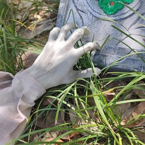 Scary Green Skeleton Hands For Halloween Horror Ghost House Secret Room Scene Layout Decoration Skull Terror Hands