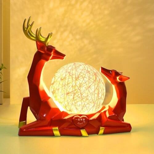 Wedding table lamp wedding room bedside lamp red hi lamp a pair of bridal wedding bedroom long Ming Ming lamp wedding gift