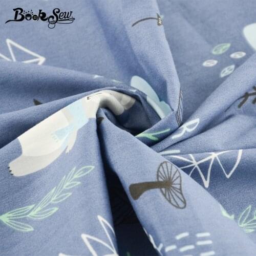 Booksew Tissus Au Metre Telas De Algodon Para Patchwork Quliting Cotton Fabric print Blue Anime Tecidos Sewing Material Stoffen