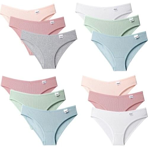 3pcs Seamless Panties For Women Ice Silk T-back G-string Sexy Women Thongs Female Underwear Solid Large Size Womens Lingerie
