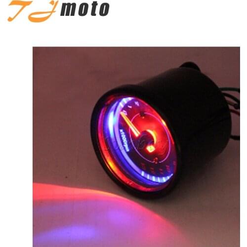 Universal Motorcycle Scooter Tachometer 12v Black Tacho Gauge 13000 RPM For Kawasaki ZX6R 636 ZX10R 650R Ninja Suzuki Boulevard