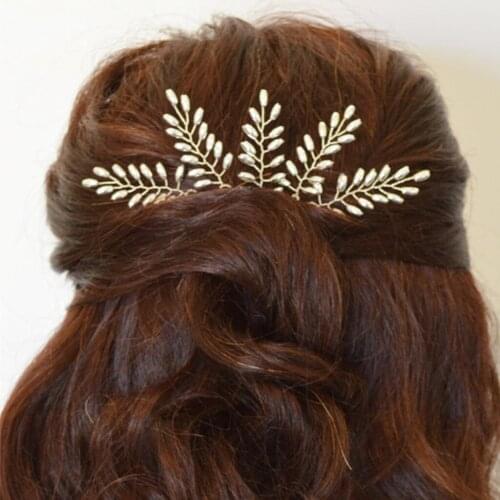Fashion Bridal Wedding Pearl Flower Wheat Hairpin Hair Sticks Bridesmaid