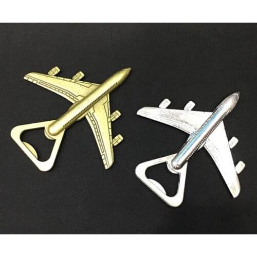 100pcs/lot Airplane Bottle Opener Antique Plane Shape Beer Opener Wedding Gift Party Favors Kitchen Airplane Openers