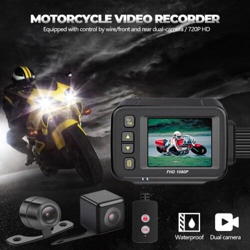 2 Inch Full Body Waterproof Motorcycle Camera 720P HD Front Rear View Driving Recorder DVR Dash Cam Logger Recorder Box