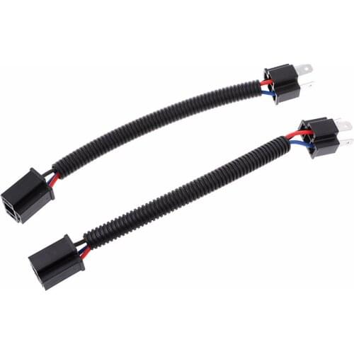 2Pcs H4 9003 Ceramic Wire Harness Plug Cable Headlights Connector Extension New Feb20 Drop Ship