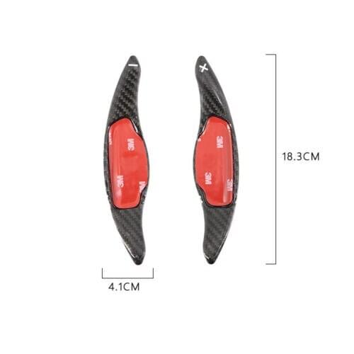 2Pcs Carbon Fiber Steering Wheel Shift Paddle Extensions Add On For Kia Stinger