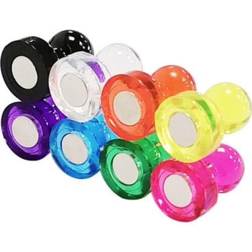 48 Translucent Assorted Color Small Push Pins - High Grade Neodymium Magnets