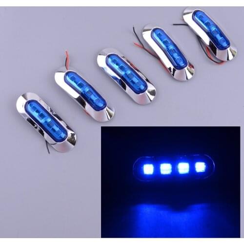 5Pcs Universal Car Side Indicator Light LED Marker Turning Lamp 12V-24V for Truck Boat Trailer Clearance Accessories