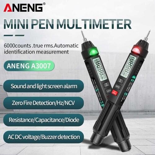 ANENG A3007 A3008 Digital Multimeter Auto Intelligent Sensor Pen Tester 6000 Counts Non Contact Voltage Multimetrer