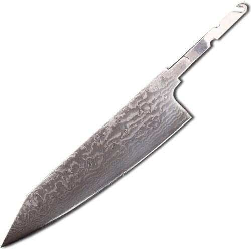 DIY Damascus 67 Layers VG10 Steel Blade Plate Kitchen User Outdoor Camping Fruit EDC Tool Knife