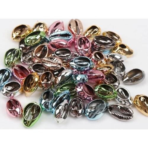 Plating Colored seashell Spiral Cut Shell For Scrapbook Craft DIY Handmade Seashells Glass Bottle Nautical Home Decoration 5pcs