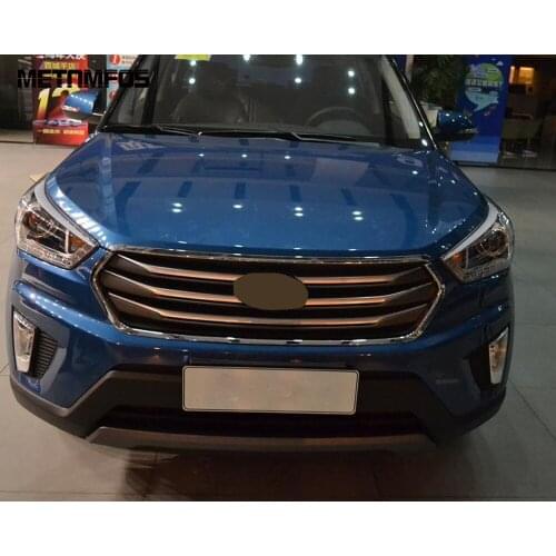 For Hyundai Cantus Creta ix25 2014-2016 2017 Chrome Front Center Grille Grill Cover Trim Decoration Accessories Car Styling