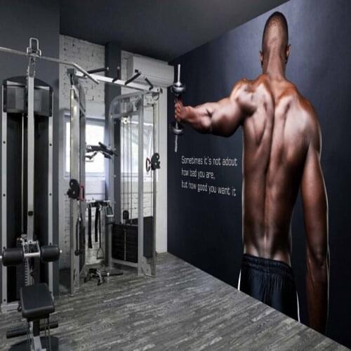 Custom mural custom Personality Creativity Handsome Gym Yoga Museum American Mural Background Wall Decorative Wallpaper