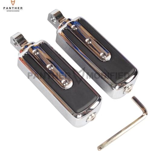 Chrome Motorcycle Male Mount-Style Foot Pegs Footpeg Moto Foot Rest case for Harley Iron 883 Road Glide Softail