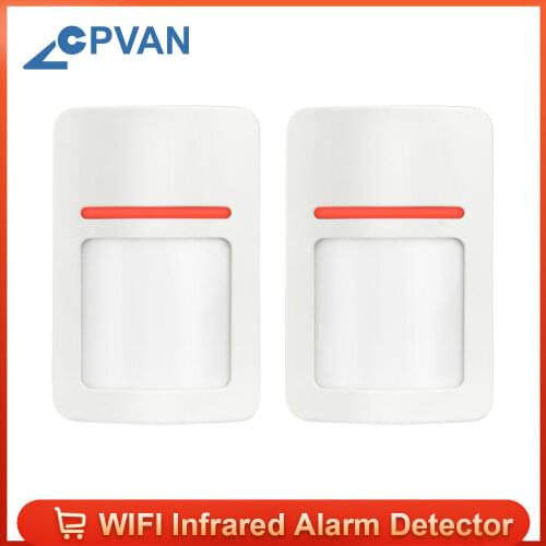 CPVan TUYA WIFI Infrared Alarm Detector WIFI PIR Motion Sensor Security Alarm Sensor Phone Remote Control Home Burglar Detector